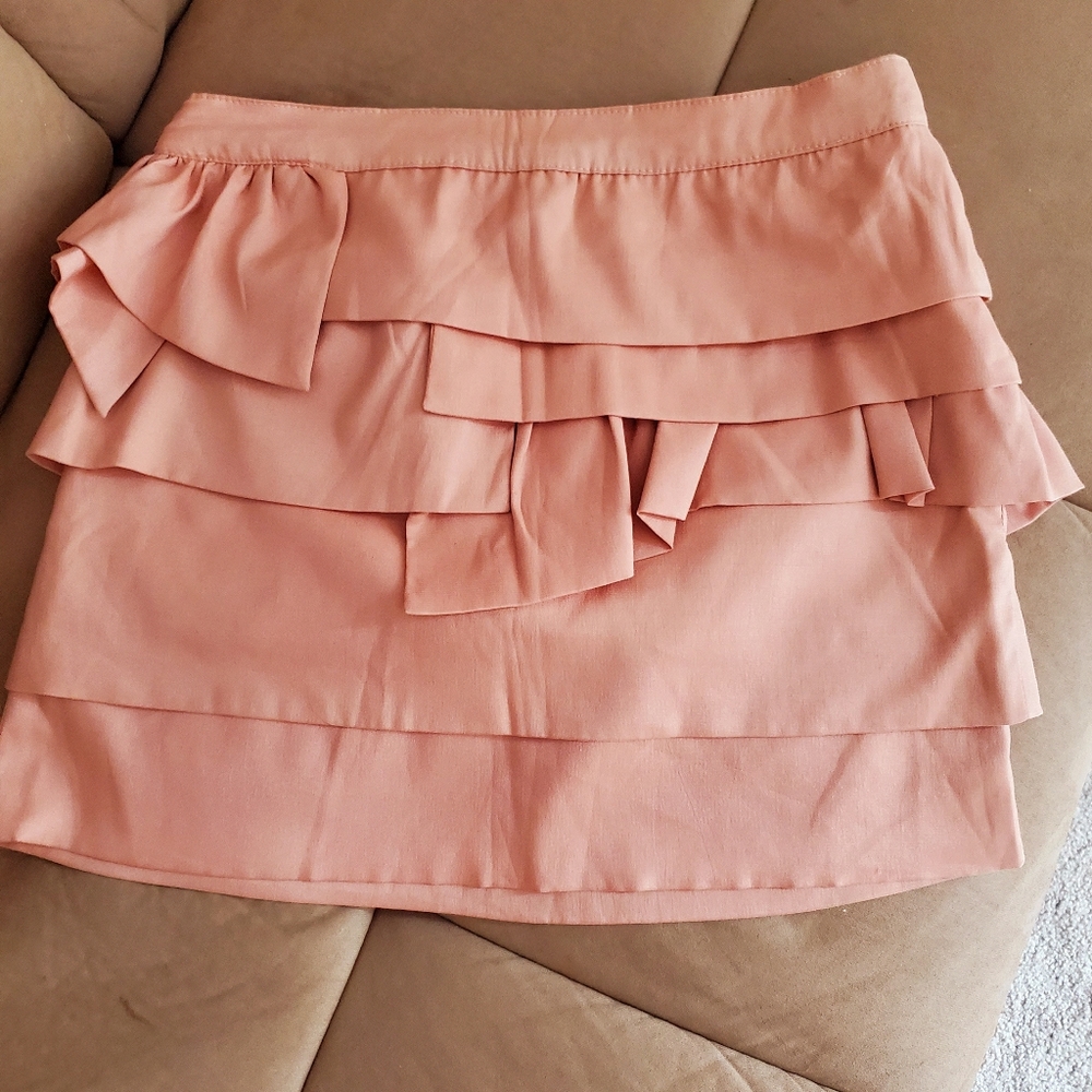 Forever 21 Pink Blush Ruffled Skirt